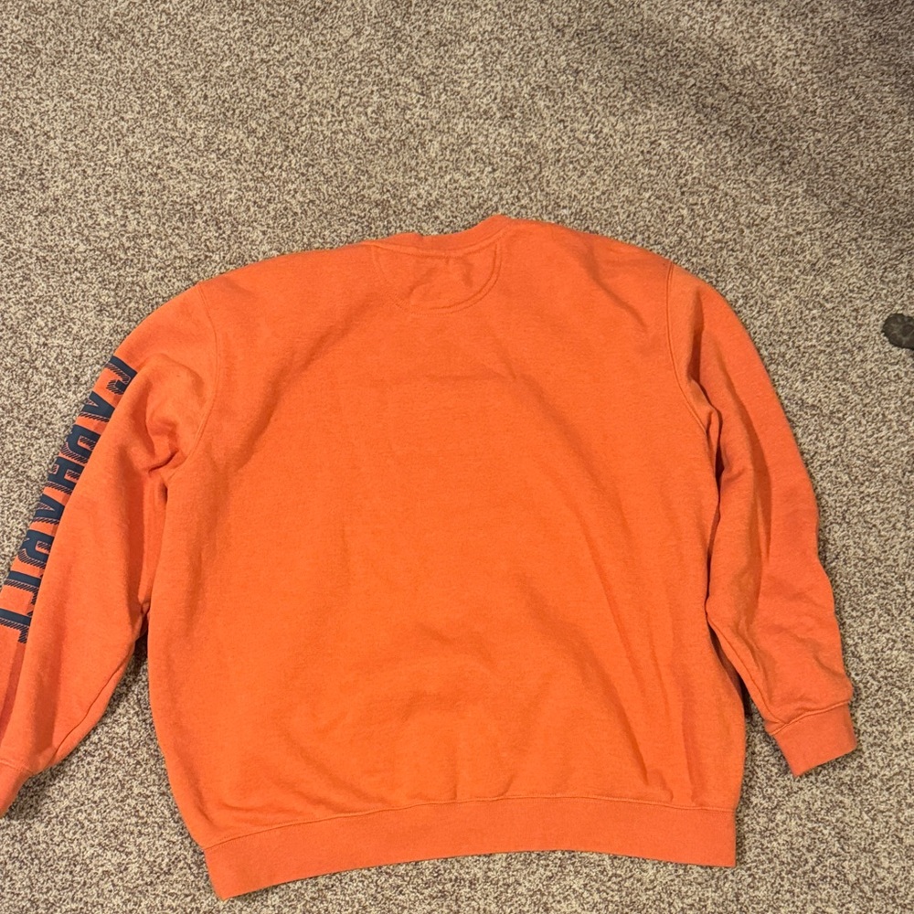 Carhartt Men's Bold Orange Crewneck Sweater - Picture 4 of 5